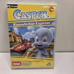 PC CD-ROM Casper Knowledge Express Learning Game Age 6-10 New & Sealed